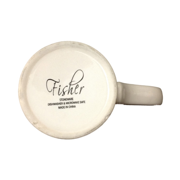 Par Avion Post Card Postage M Script Coffee Cup - Picture 6 of 6